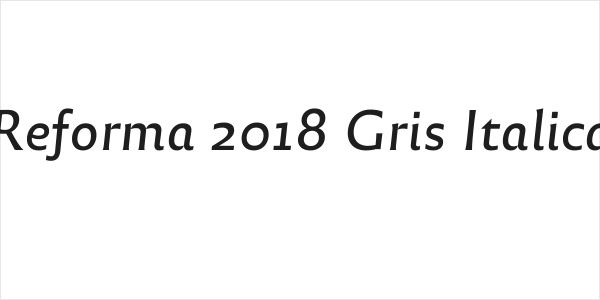 Reforma 2018 Gris Italica Logo