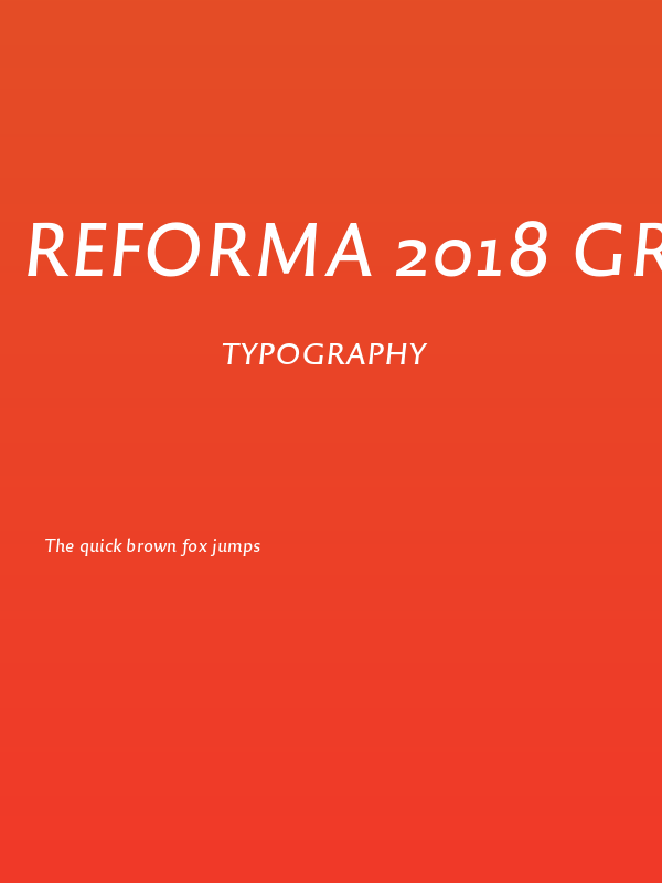 Reforma 2018 Gris Italica Poster