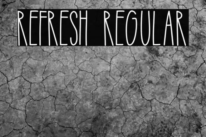 Refresh Regular Font examples