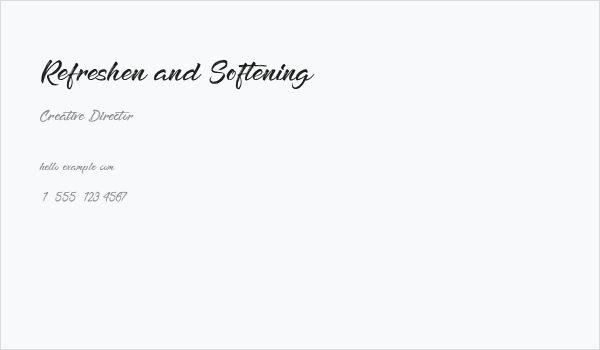 Refreshen and Softening Business Card