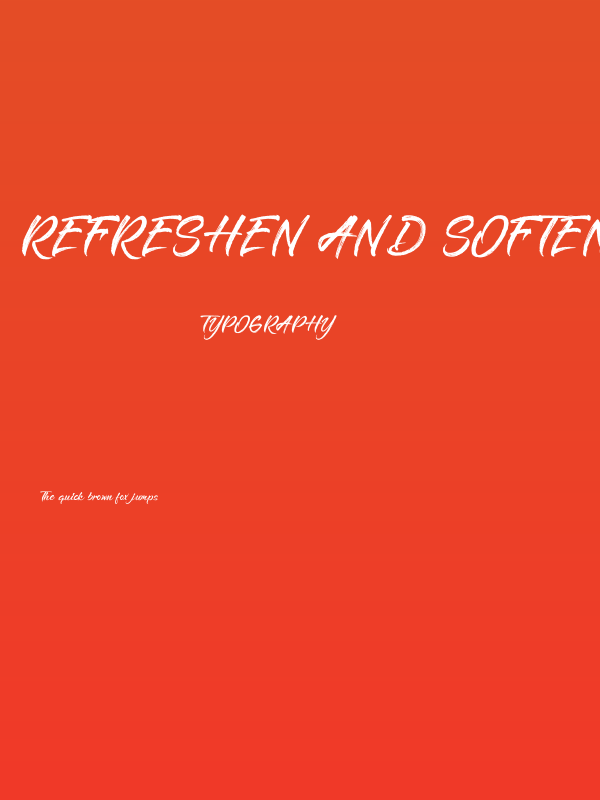 Refreshen and Softening Poster