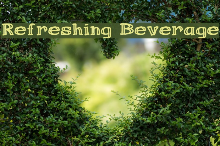 Refreshing Beverage Font examples