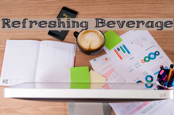 Refreshing Beverage Font examples