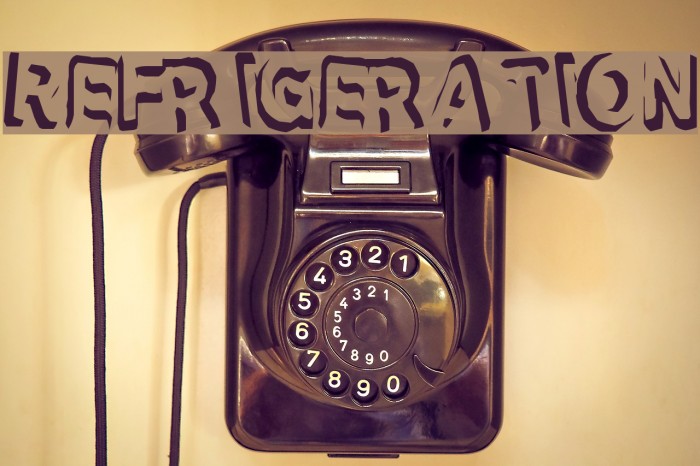 Refrigeration Font examples