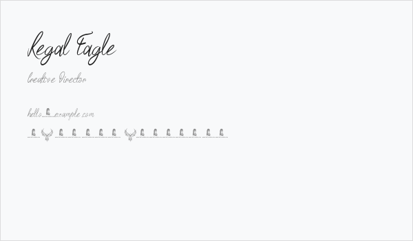 Regal Eagle Business Card