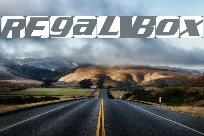 Regal box Font examples