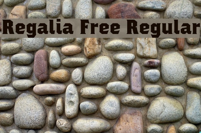Regalia Free Regular Font examples