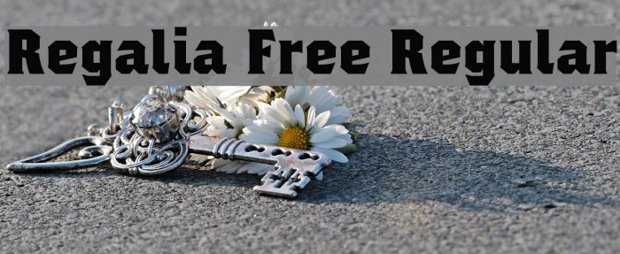 Regalia Free Regular Font examples