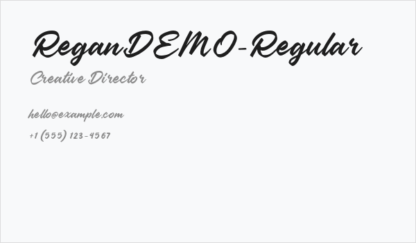 ReganDEMO-Regular Business Card