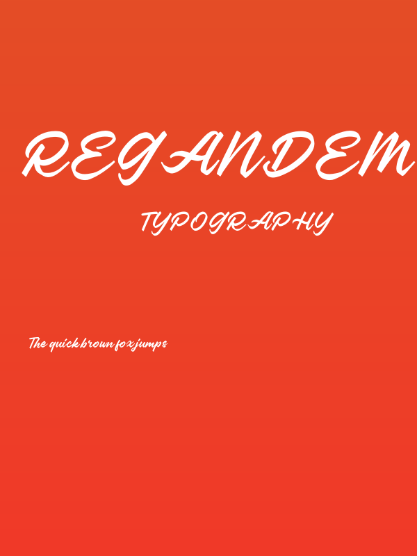 ReganDEMO-Regular Poster