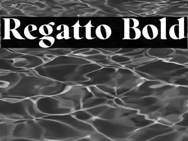 Regatto Bold Font examples