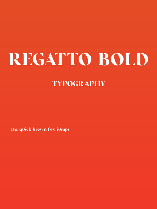 Regatto Bold Poster