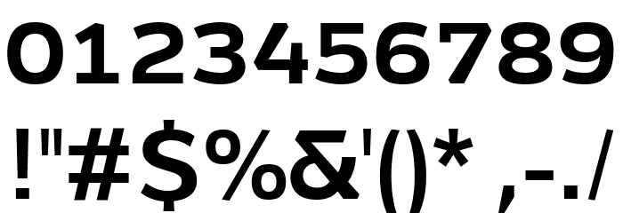 Regave DemiBold Font OTHER CHARS
