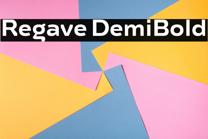 Regave DemiBold Example 1