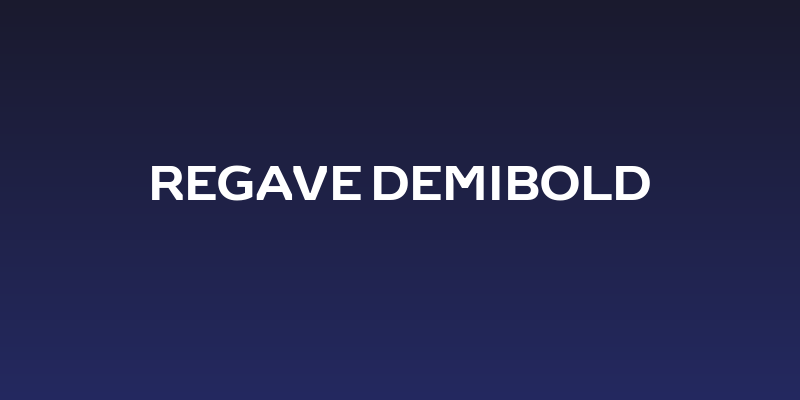Regave DemiBold Social Header