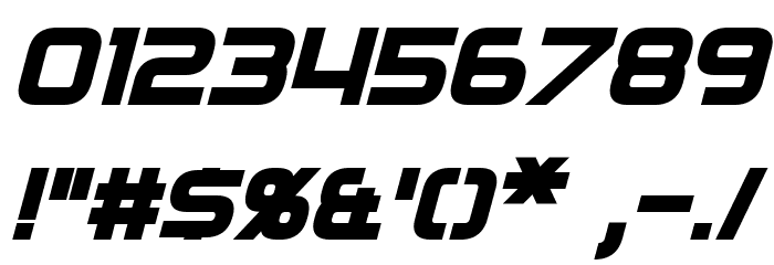 Regen Bold Italic Font OTHER CHARS