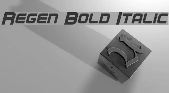 Regen Bold Italic examples