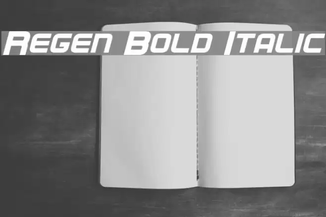 Regen Bold Italic examples