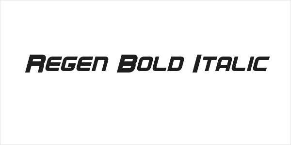 Regen Bold Italic Logo