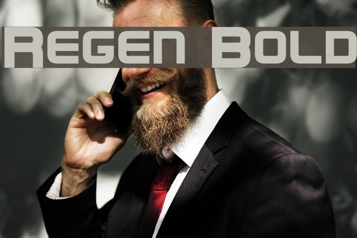 Regen Bold Font examples