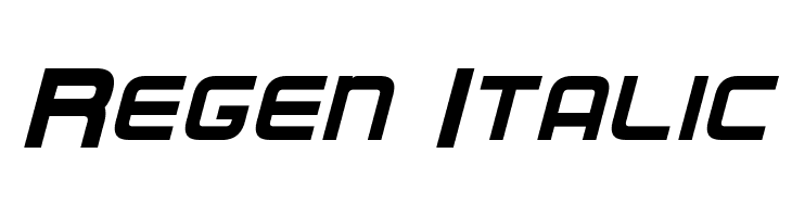 Regen Italic Font