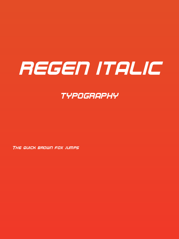 Regen Italic Poster