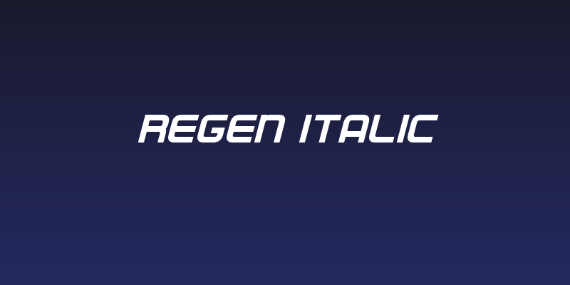 Regen Italic Social Header