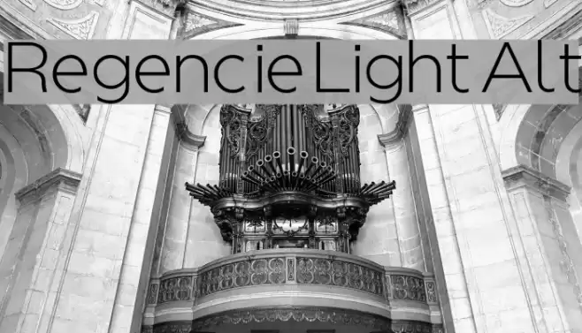 Regencie Light Alt Font examples