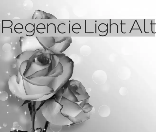 Regencie Light Alt Font examples