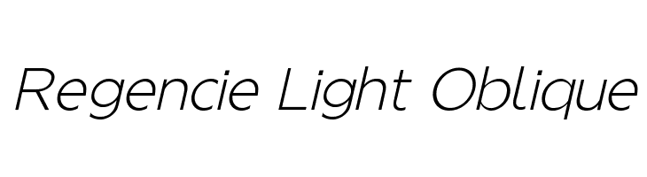 Regencie Light Oblique Font