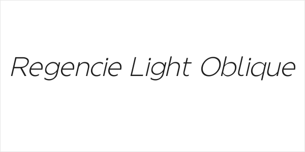 Regencie Light Oblique Logo