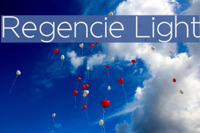 Regencie Light Font examples