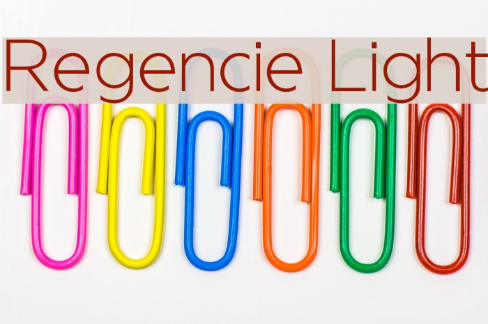 Regencie Light Font examples