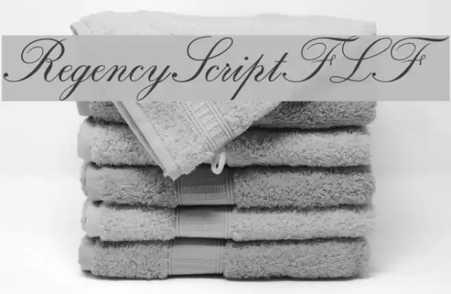 RegencyScriptFLF Font examples