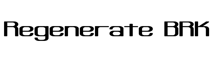 Regenerate BRK  免费字体下载