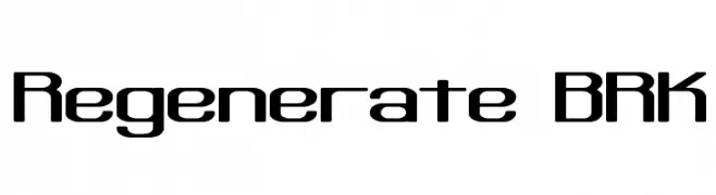 Regenerate BRK  Fuentes Gratis Descargar