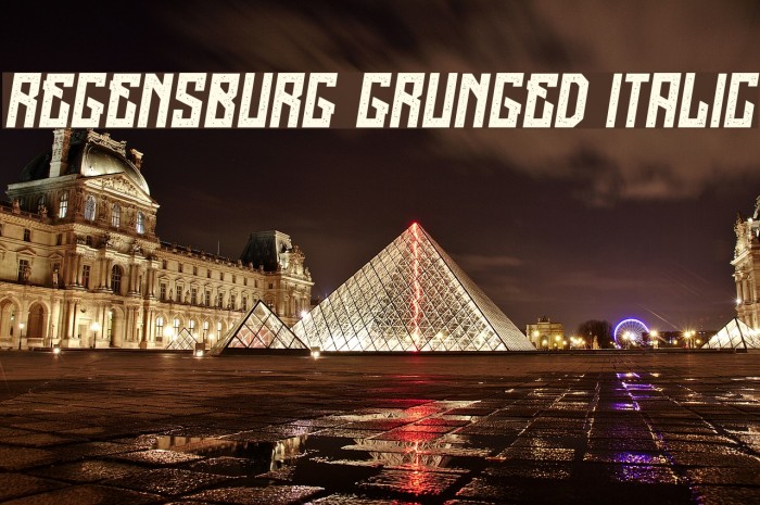 Regensburg Grunged Italic Example 3