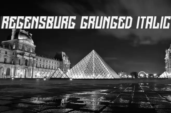 Regensburg Grunged Italic Font examples
