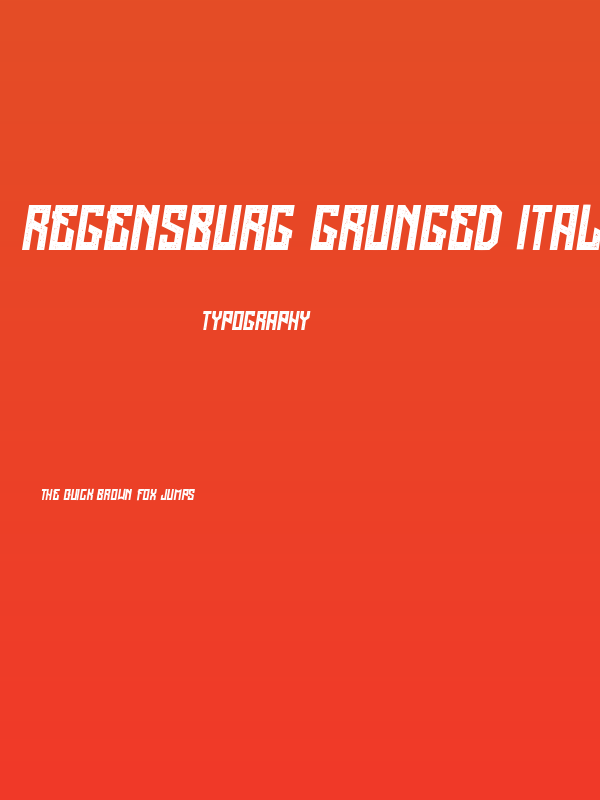 Regensburg Grunged Italic Poster