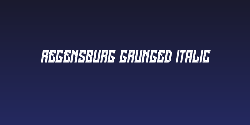 Regensburg Grunged Italic Social Header