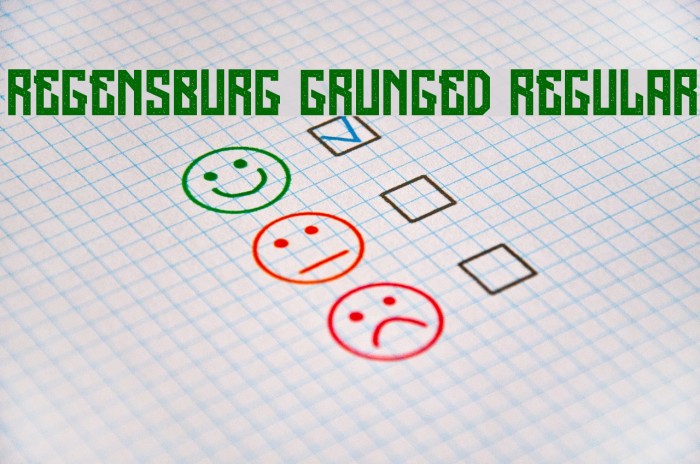 Regensburg Grunged Regular Font examples