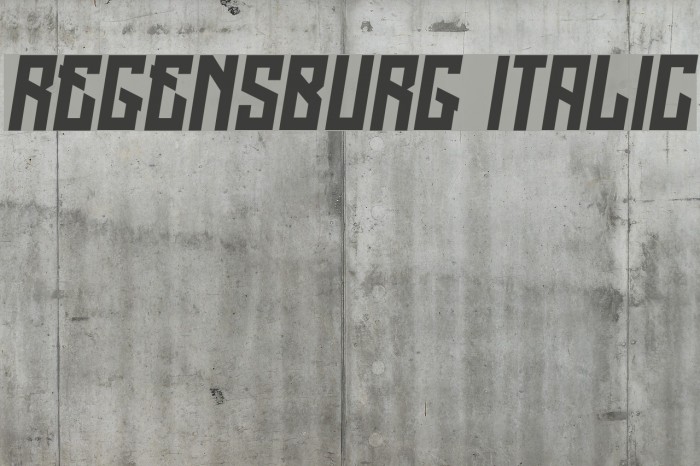 Regensburg Italic Font examples