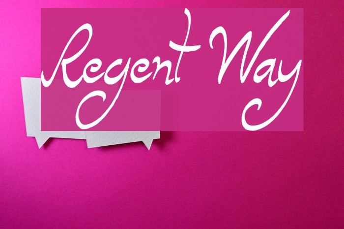 Regent Way Font examples