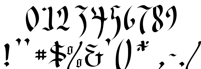 RegentUNZ Font OTHER CHARS
