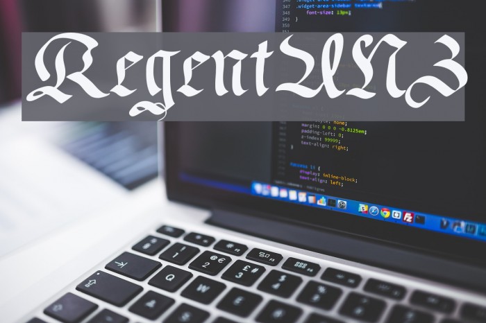 RegentUNZ Font examples