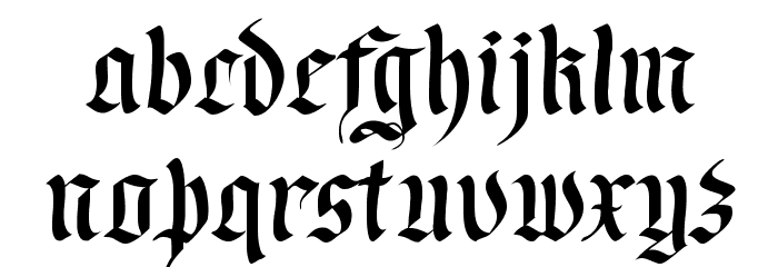 RegentUNZ Font LOWERCASE
