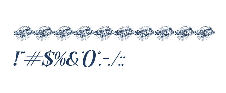 Regflina DEMO VERSION Italic Other Characters