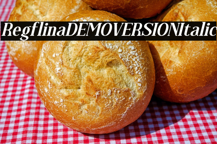 Regflina DEMO VERSION Italic Example 3