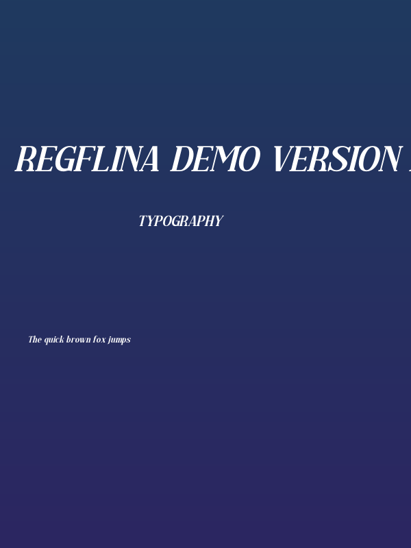 Regflina DEMO VERSION Italic Poster