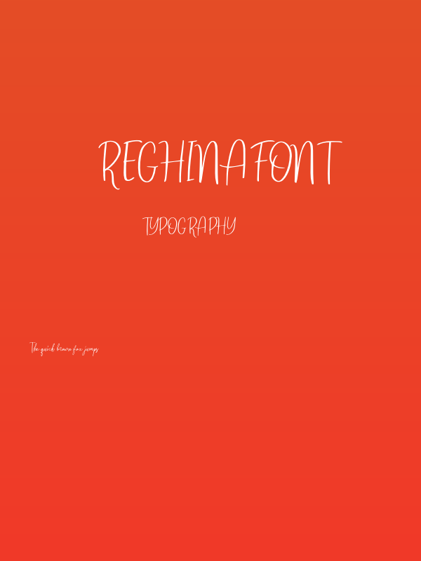 ReghinaFont Poster